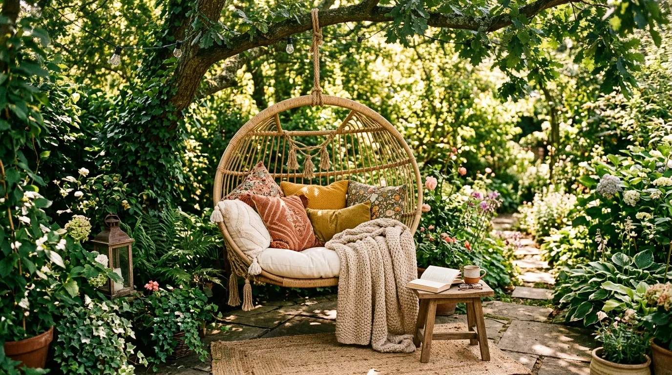 Let lighting extend the backyard into evening inspiration for a backyard retreat.